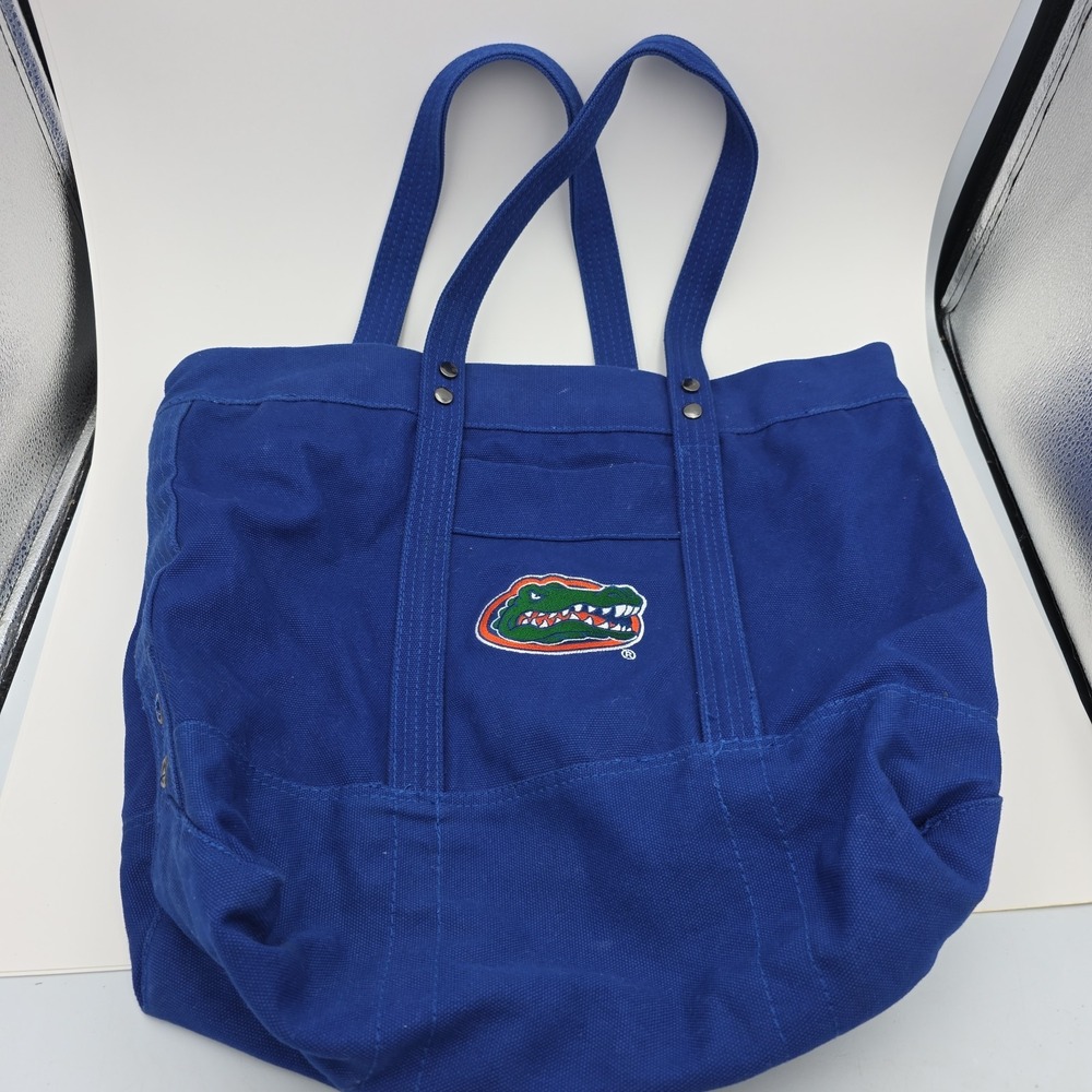 Florida Gators NCAA Cotton Zipper Tote Shoulder Beach Game Bag Blue Forever